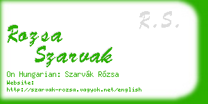 rozsa szarvak business card
