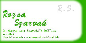 rozsa szarvak business card